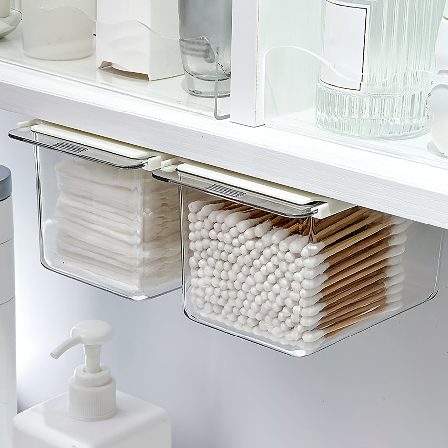 Convenient Cosmetic Organizer for Wall Mounting or Desktop Use - Easy Installation, Ideal for Organizing Cosmetics and Toiletries in Bathroom or Bedroom