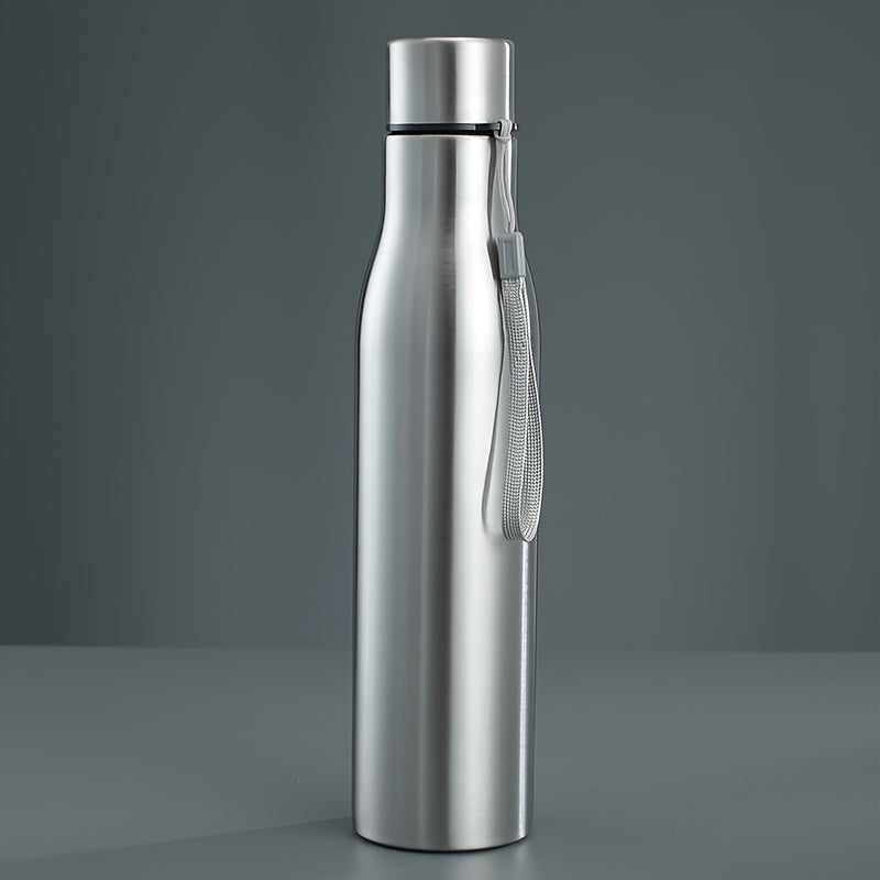 Lightweight stainless steel water bottle, PVC-free, hand wash only, perfect for active lifestyles and fitness enthusiasts. Available in 750ml and 1000ml sizes.