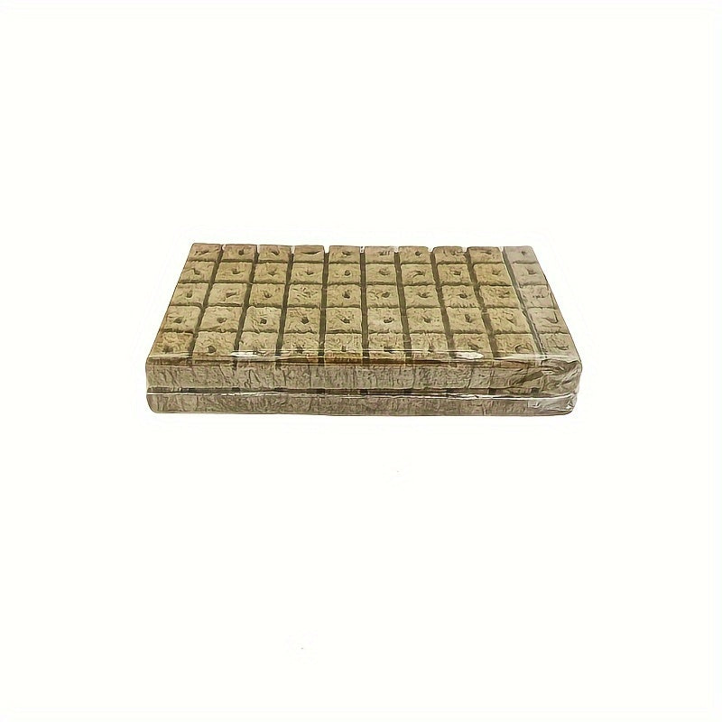 Pack of 100 Square Soilless Cultivation Holes for Agricultural Plant Germination and Seedling Tools.