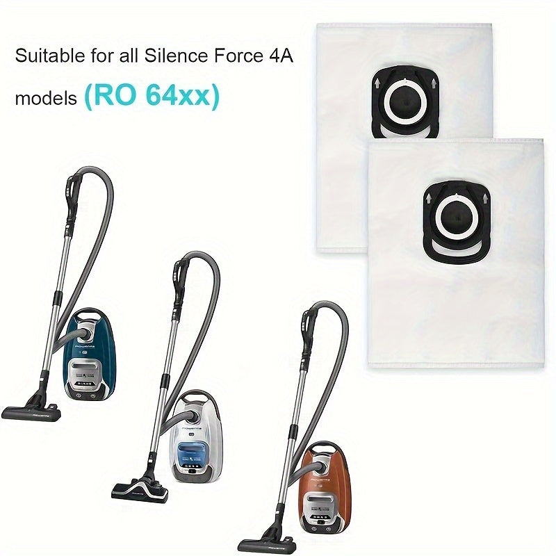 Pack of 5 Reusable 3D Efficiency Dustbags designed for Silence Force 4A (RO 64xx) Models, Features Automatic Locking System and Hygienic Filter Protection