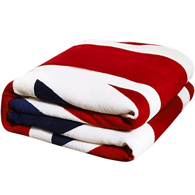 British Flag Bed Blanket made of super soft material - Stay cozy and warm with this plush fleece throw, perfect for couch, sofa, car, or travel - Easy to clean in the washing machine - Measures 59x79 inches.