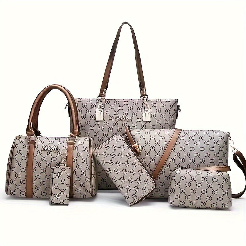 New fashion six-piece set handbag for spring and summer with one-shoulder design and large capacity