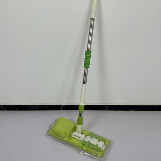 This Extra-Large Flat Mop Set is Extremely Practical, Comes with 2 Reusable Pads – Crafted from Stainless Steel, Ideal for Cleaning Bedrooms, Kitchens, Living Rooms, and Walls.