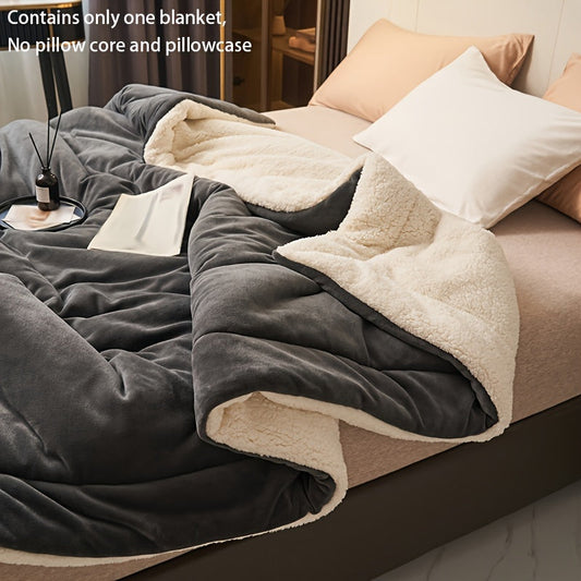 Snuggle up with our plush Double-Layered Milk Fleece Throw Blanket - Luxuriously soft, cozy, and easy to clean for use on the couch, bed, in the office, or while traveling - The perfect all-season gift for anyone!