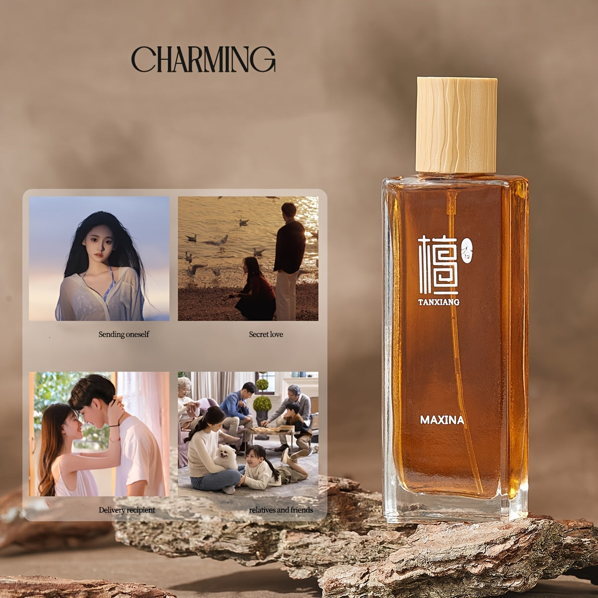 Stylish Sandalwood Perfume for Women perfect for any occasion with 3-5% essential oil concentration, ideal for gifting.