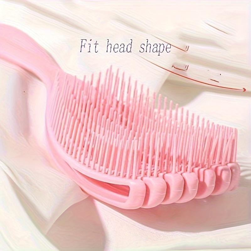 Wet and dry use shell comb with large curved fluffy style for smooth, knot-free hair. Features eight-claw massage design.