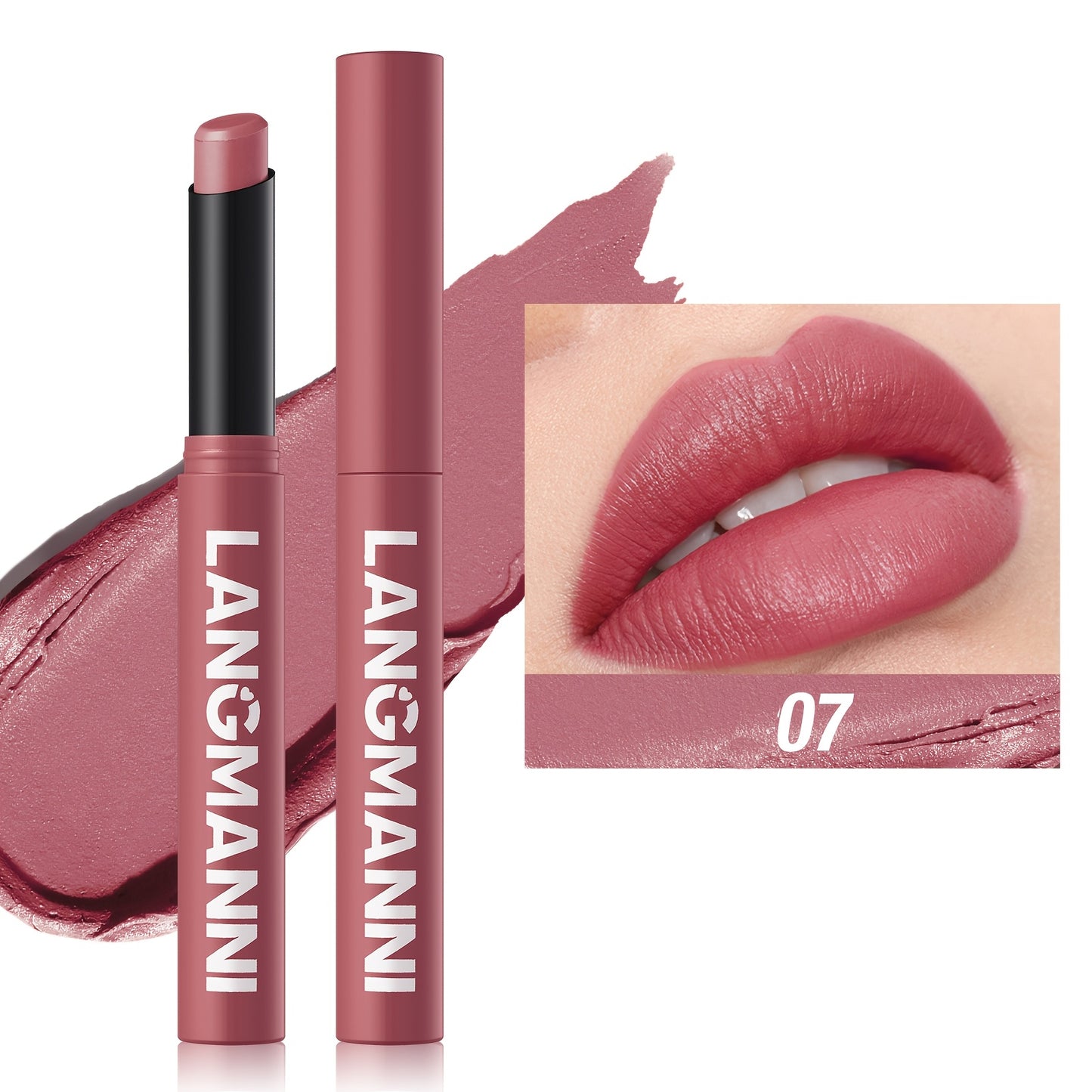 Smooth Velvet Matte Lipstick, Moisturizing, Easy to Apply with Natural Shine.