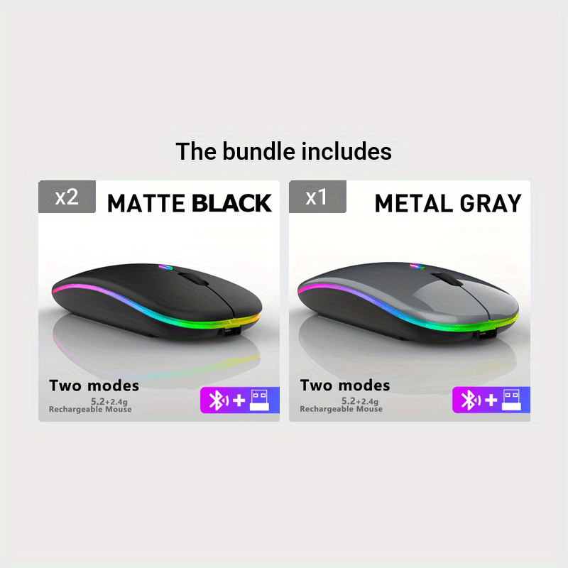 Dual mode 5.1+2.4g wireless gaming mouse with USB recharge capability, silent backlight, and ergonomic design for laptops.