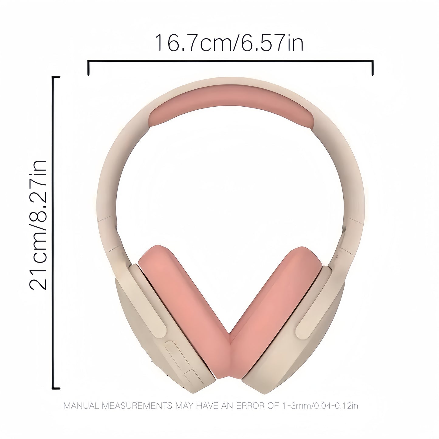 Foldable wireless headphones with stereo sound, passive noise-cancellation, long-lasting battery, and USB charging in light blue/beige/pink/white/black. Comfortable padded ear cups ideal