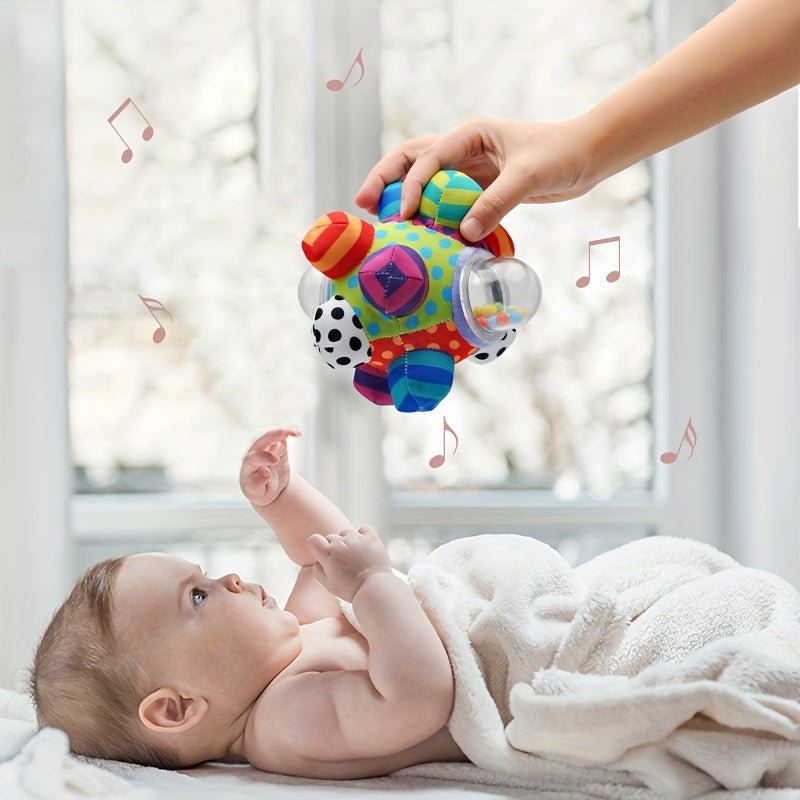 Baby Bomb Rattle Ball - Tactile Sensory Cloth Ball for Babies Ages 0-1 - Three-dimensional Hand Grab Toy for Halloween, Christmas, and Thanksgiving Gift.