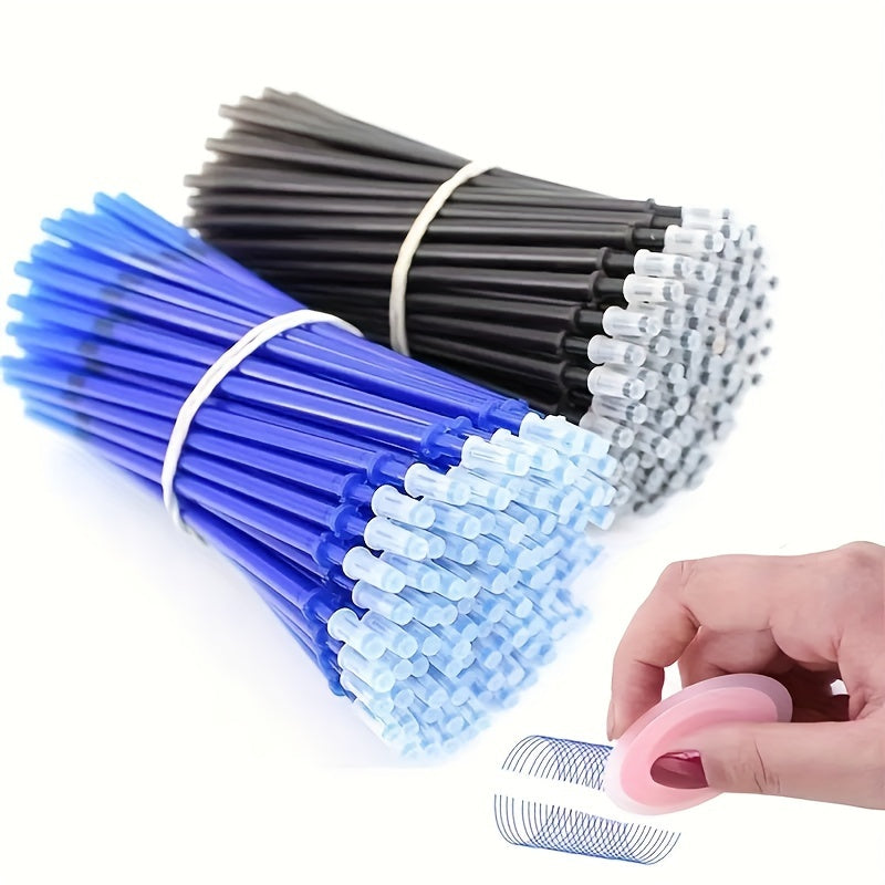 13-piece set of Black/Blue Ink Erasable Gel Pens with 0.5mm tip for office and school use.