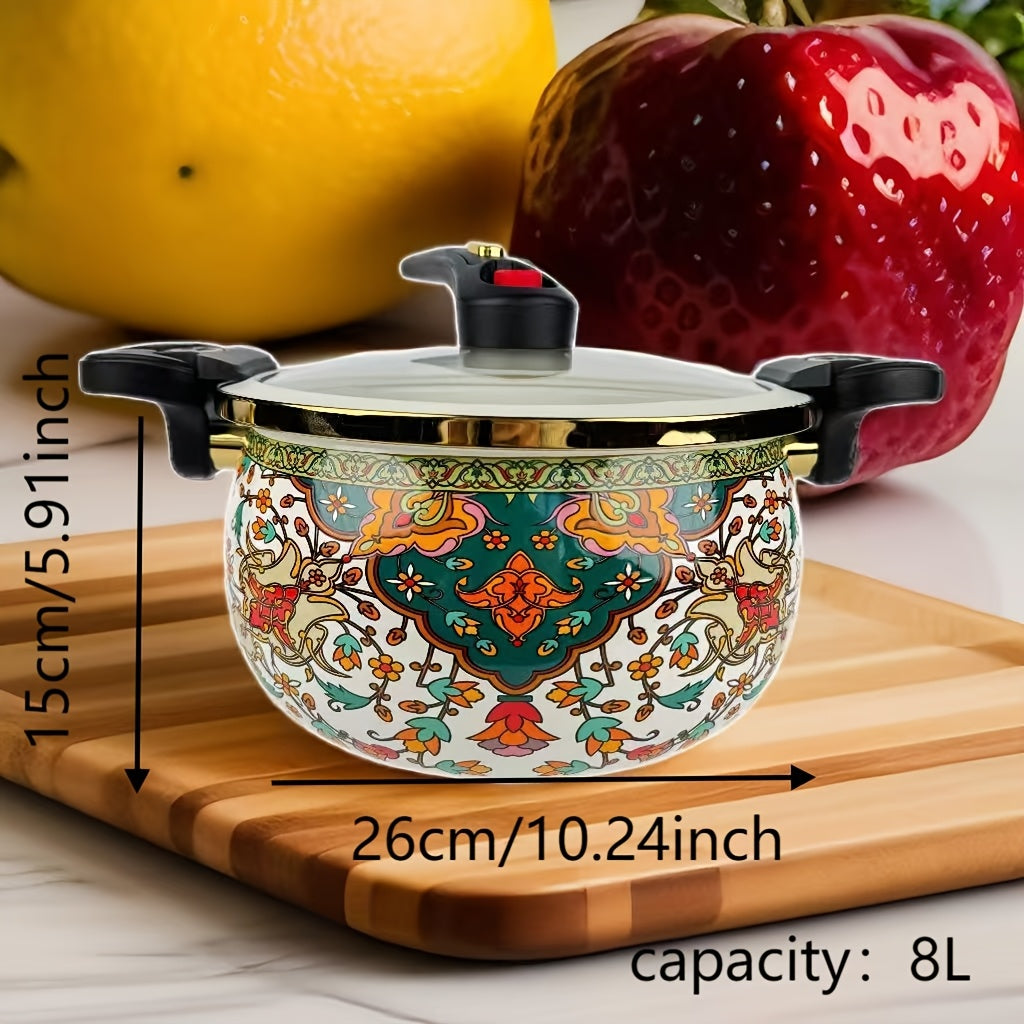 Multipurpose Enamel Micro Pressure Cooker Set - Robust, Long-lasting, and Ideal for Retaining Food Flavor