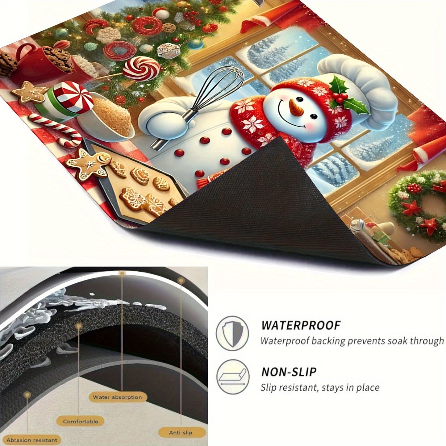 Protect your stove top with the Christmas Snowman Multi-Use Stove Top Cover. This cover is perfect for electric glass stoves, cooktops, washers, dryers, and ironing mats. It is anti-slip, waterproof, and heat-resistant, providing easy cleaning and