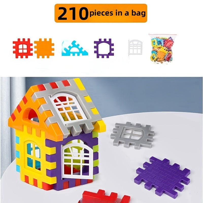 STEM learning toy kit with large interlocking blocks in 140/210/310pcs, ideal for kids aged 3-9 for educational play, classroom rewards, and birthday gifts.