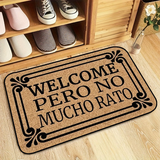 Introducing the Polyester Fiber Doormat: A Stylish Floral Pattern, Easy to Maintain, and Resistant to Stains and Water – Perfect for Indoor and Porch Use as a Decorative Home Accessory