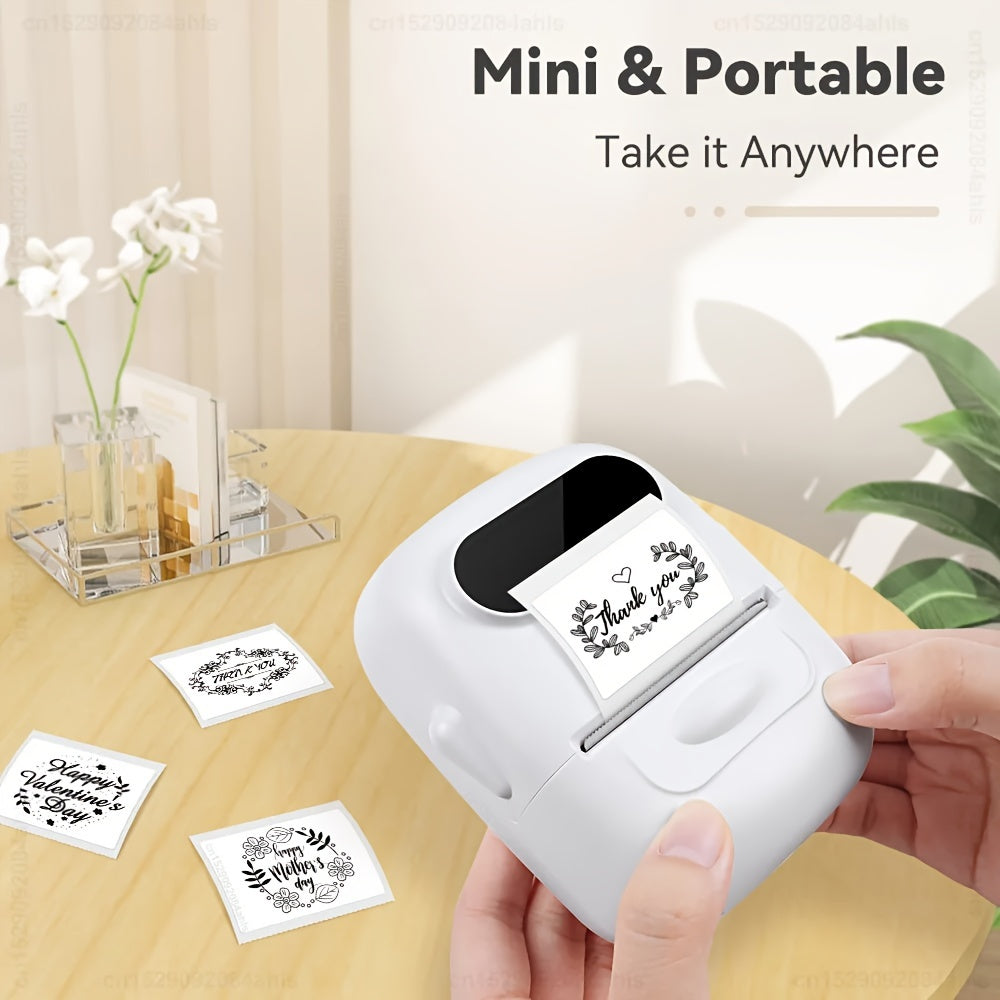 P50 Portable Wireless Thermal Label Printer for labels up to 40×30mm, suitable for Thank You labels, barcodes, jewelry, retail, and mailing. Compatible with Android and iOS devices. Great