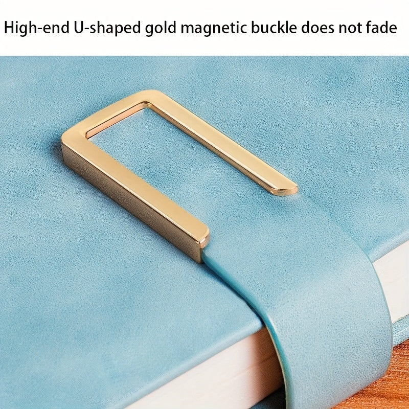 U-Shaped Buckle Notebook with Pen Holder - Soft cover, Magnetic Closure, Ideal for Business, Home, and School Use.