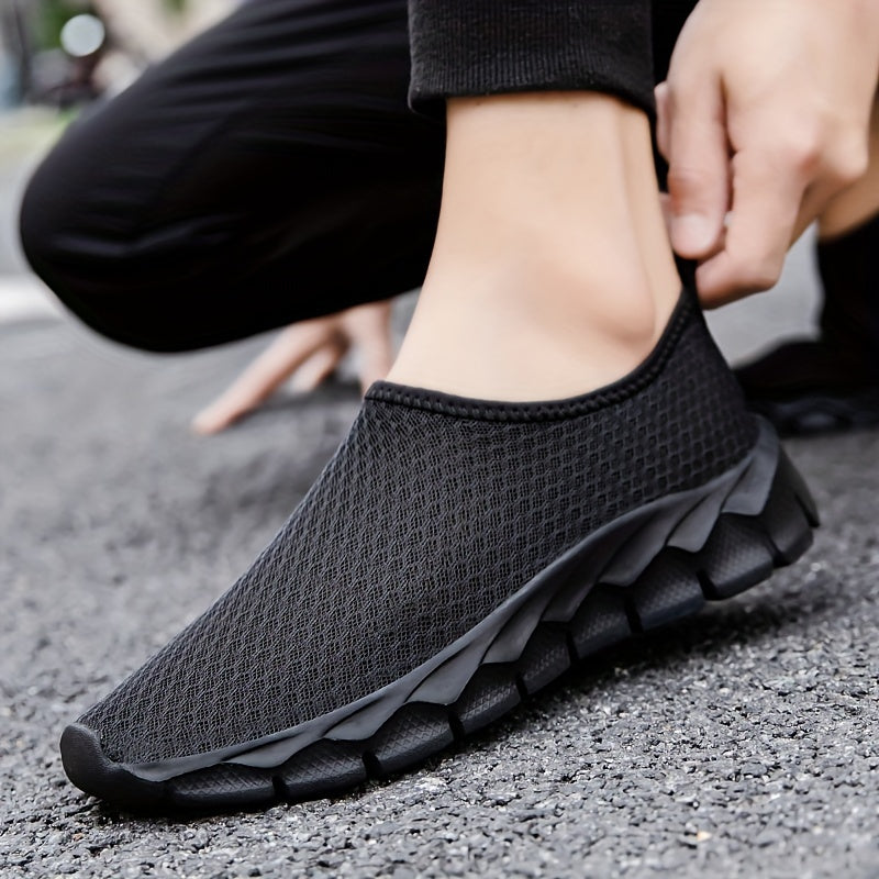 Breathable, lightweight slip-on running shoes for all-season outdoor activities and daily wear. Features MD sole for ultimate comfort and support.