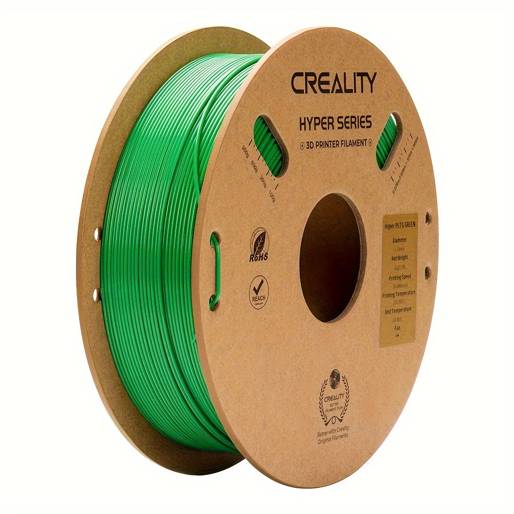 1kg CREAITY Hyper Series PETG Filament: High-speed 1.75mm, Multi-color options for K1/Ender-5 3D printers, durable and reliable performance.