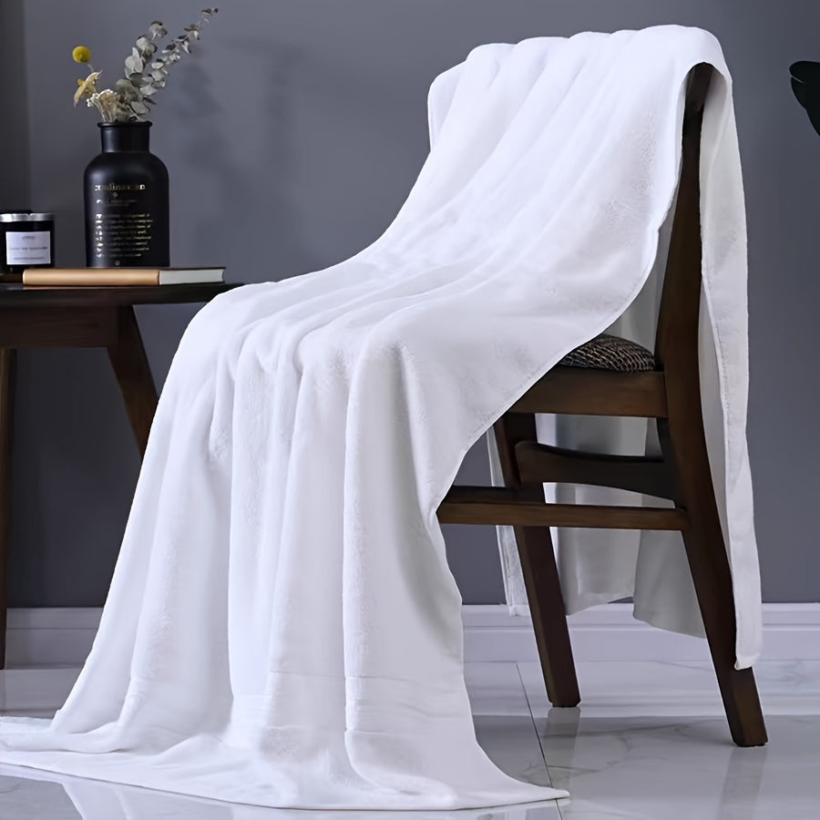 Soft, absorbent cotton bath towel perfect for home bathroom use.