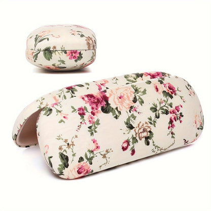 Two stylish floral glasses cases for women, designed to be durable, lightweight, and protect your eyewear in a chic way. Suitable for reading glasses, fashion glasses, and more.