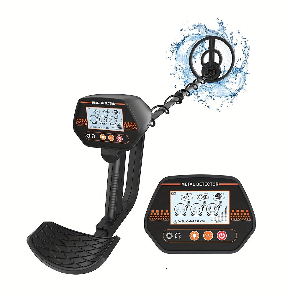 Beach Treasure Finder Handheld Metal Detector, Detects Objects up to 12.7 cm deep for coins and 91.44 cm deep for larger objects. Frequency: 7.0±0.6Khz, Includes 2*9V batteries, No shovel