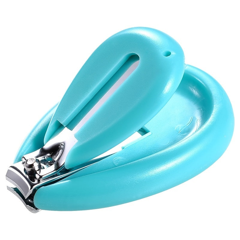 Safe and easy-to-use stainless steel nail clipper in blue color for children and young adults.