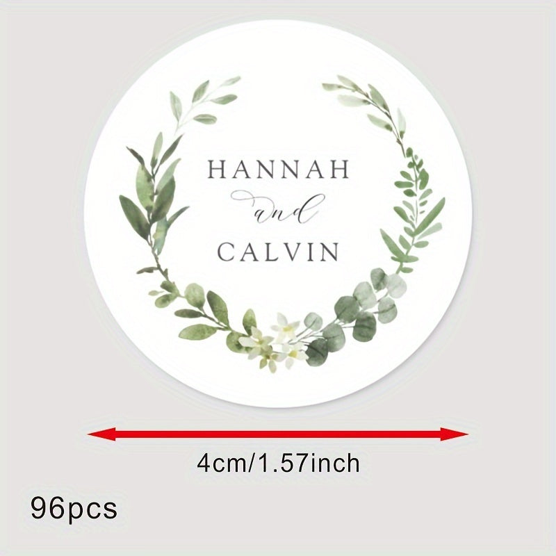 Personalized Round Labels for Bridal Showers - Custom Thank You Stickers with Name & Date, Matte Finish on Recyclable Paper