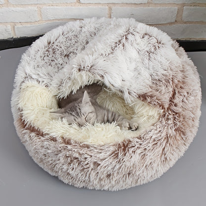 Soft, warm, and comfortable cat bed with modern design, suitable for all seasons, perfect for cats and small pets.