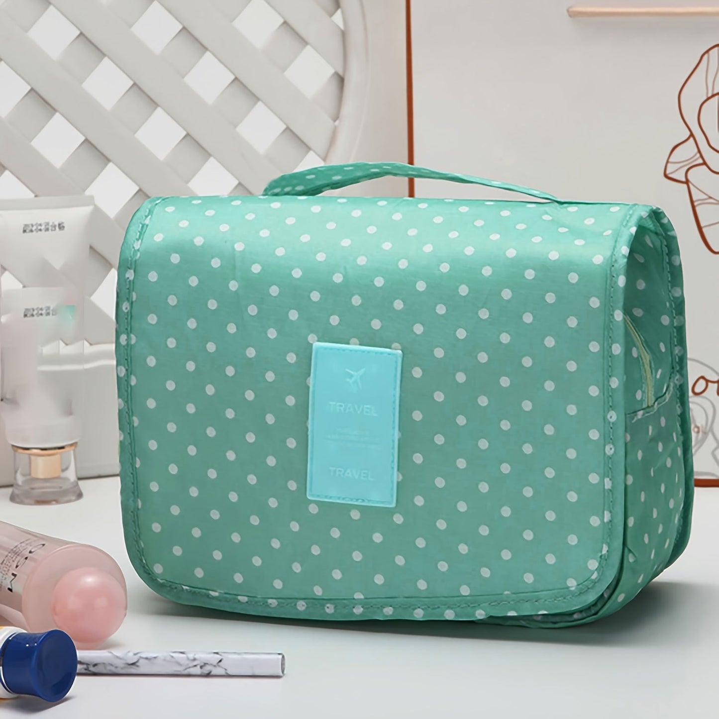 The Travel Organizer Bag is well-equipped for all your needs, with multiple layers for dry/wet separation. Ideal for moms and makeup storage, this bag is made of durable polyester and comes in stylish striped, green, and blue options.