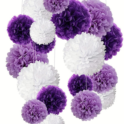 9 elegant paper flower balls for weddings, birthdays, parties, and graduations - decorative hanging ornaments that require no electricity.