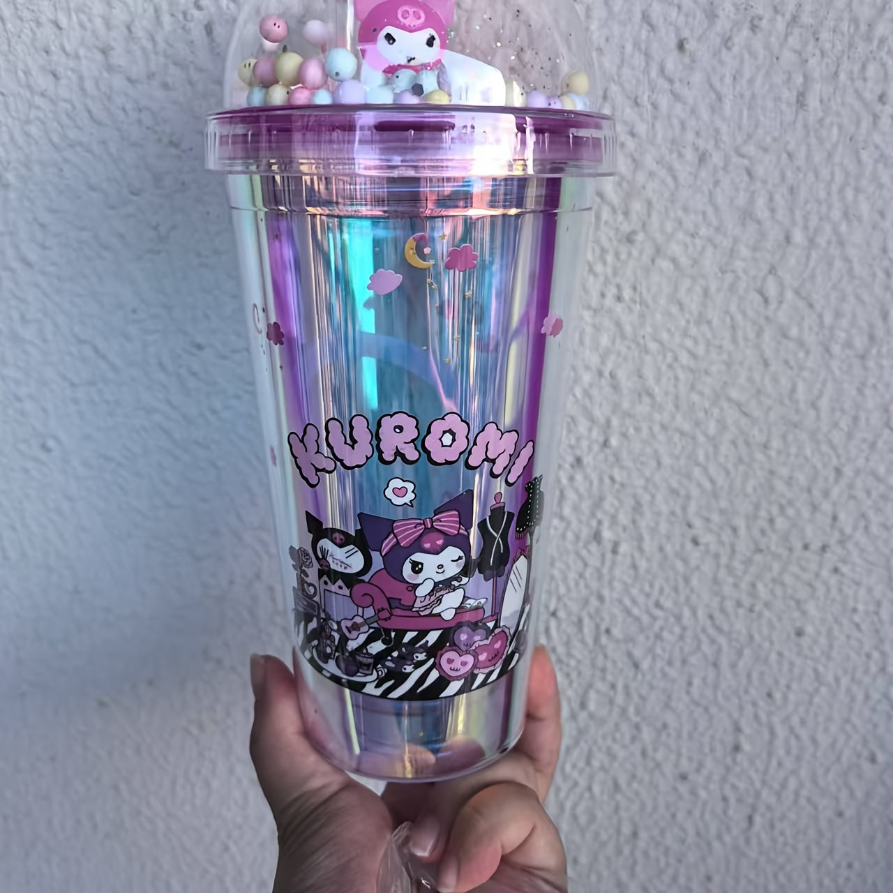 1pc Laser Sanrio Water Cup, Cute Fairy Tumbler with Straw - Bpa-Free, Lightweight Insulated Bottle for Sports & Outdoors.