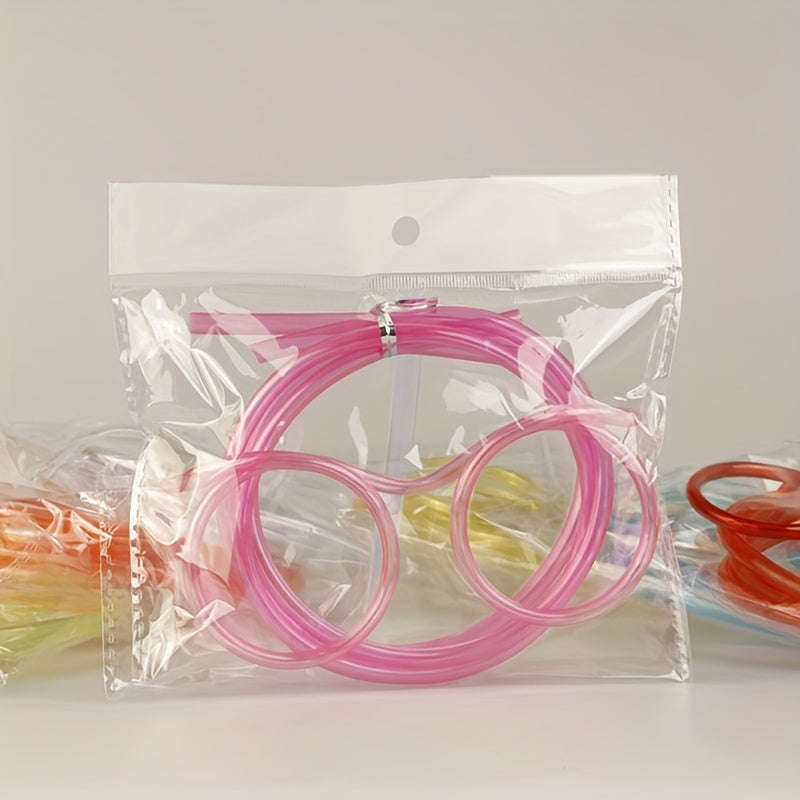 1 pair of Crazy Straw Glasses for birthday parties, party favors, and gift bag stuffers.