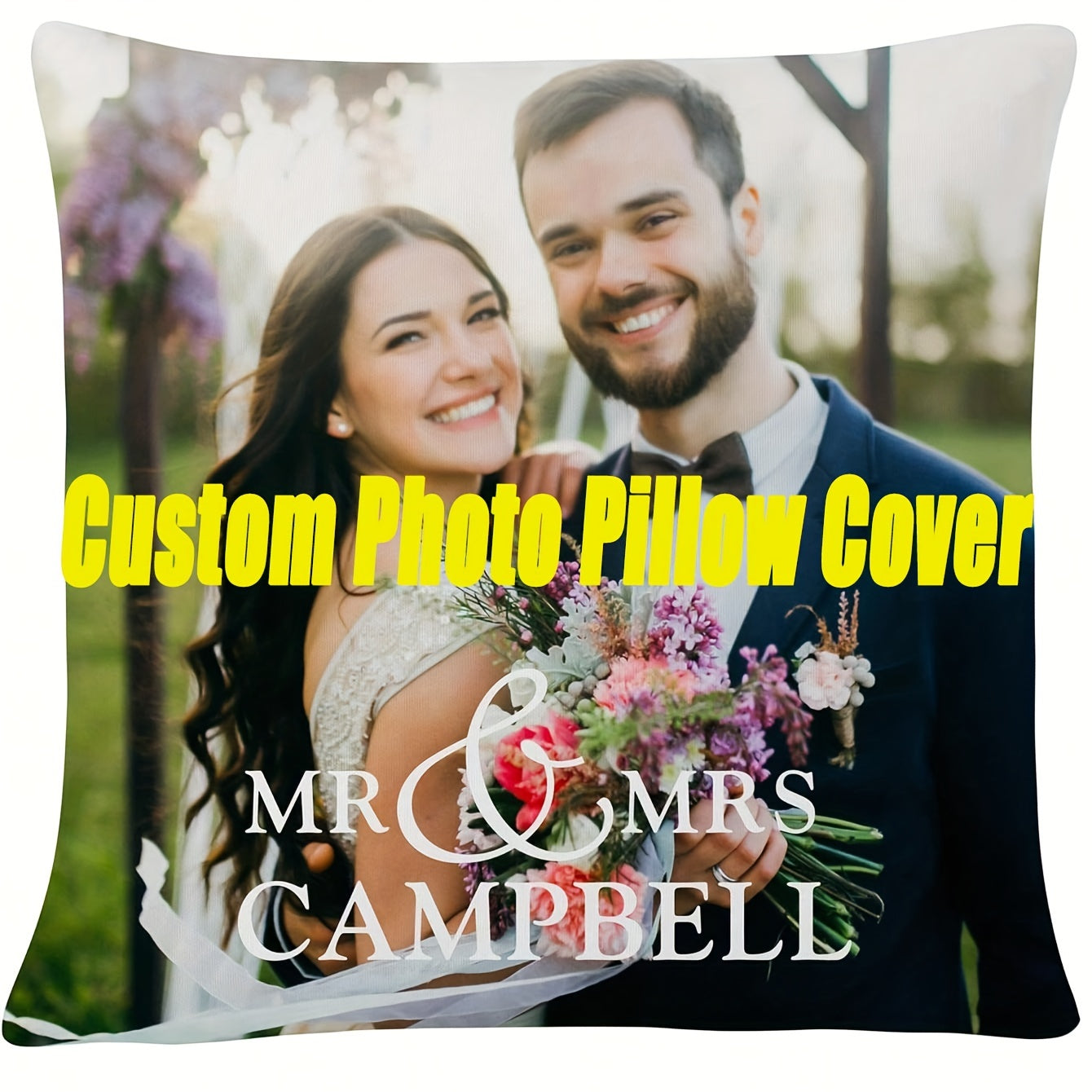 Get your hands on this custom photo pillowcase measuring 45.72x45.72cm made of soft polyester material. With a single-sided print, it is perfect for adding a personal touch to your home decor or as a thoughtful gift for Valentine's Day, Christmas, or