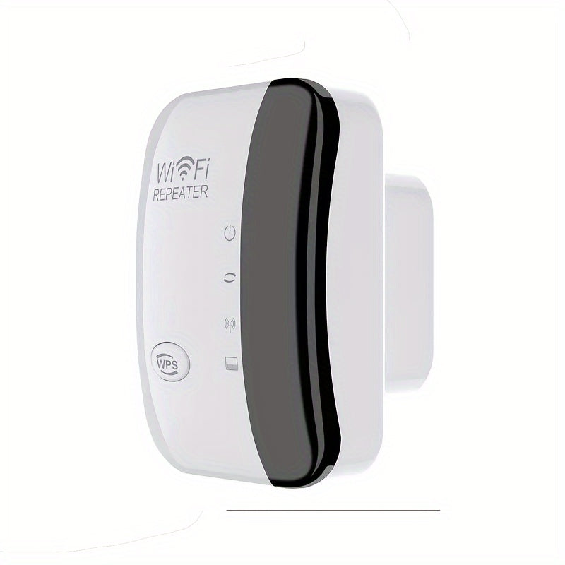 Ourlife N300 WiFi Extender extends internet range up to 2640sq.ft with Ethernet port, one-tap setup, Alexa compatibility, ideal for home and office, European plug.