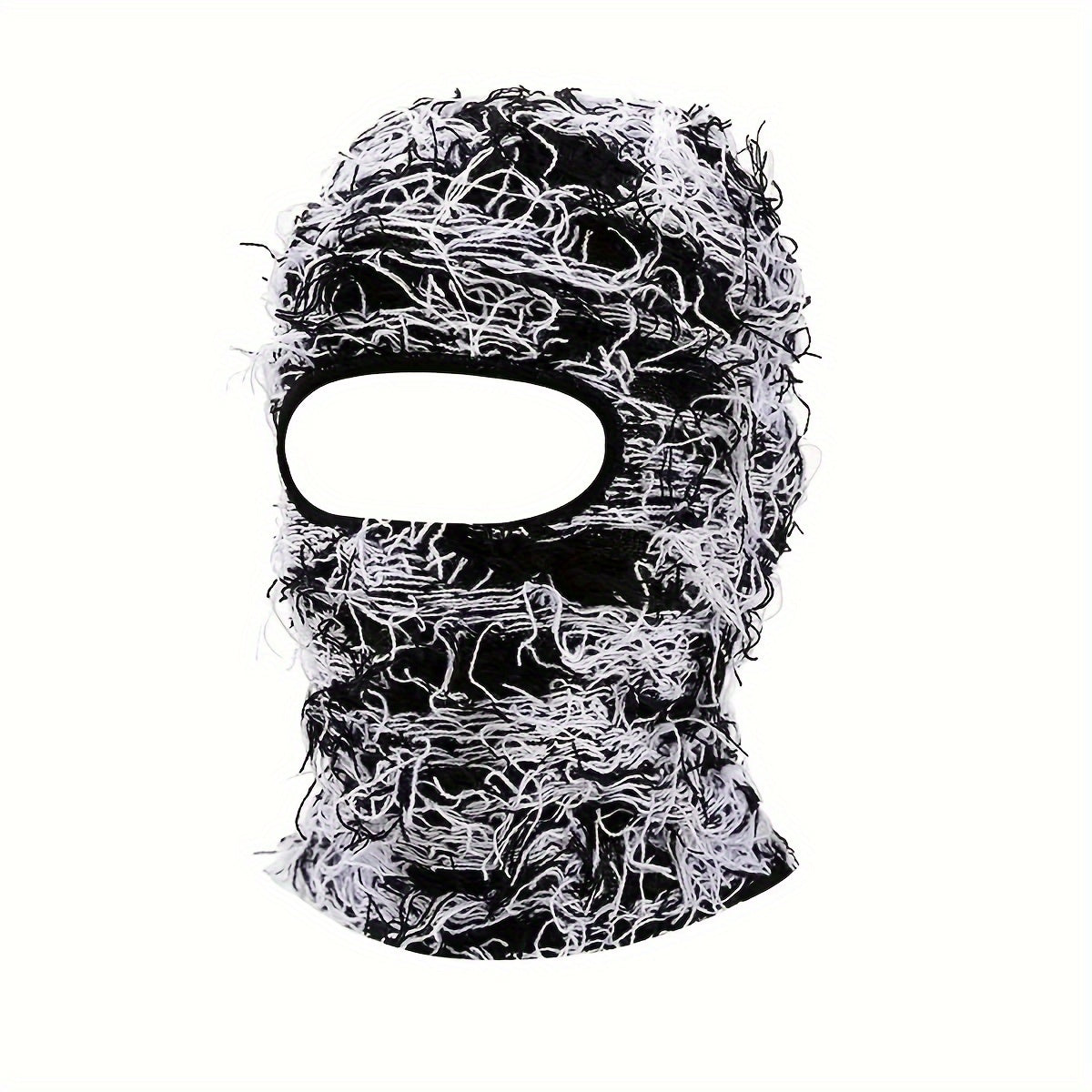 Stylish Knit Face Scarf Mask - Tie-Dye Acrylic Balaclava with Single Hole, Ski Windproof Cap, Stretchy Unisex Headwear for Cozy Weekends, Breathable & Insulating - Made with Precision Knitting