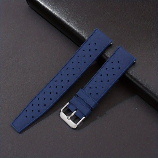 Ideal for King's Day Gifts: Tropic Waterproof Smart Watch Strap with Breathable Silicone, Quick Release, and in various sizes of 18mm, 20mm, and 22mm.