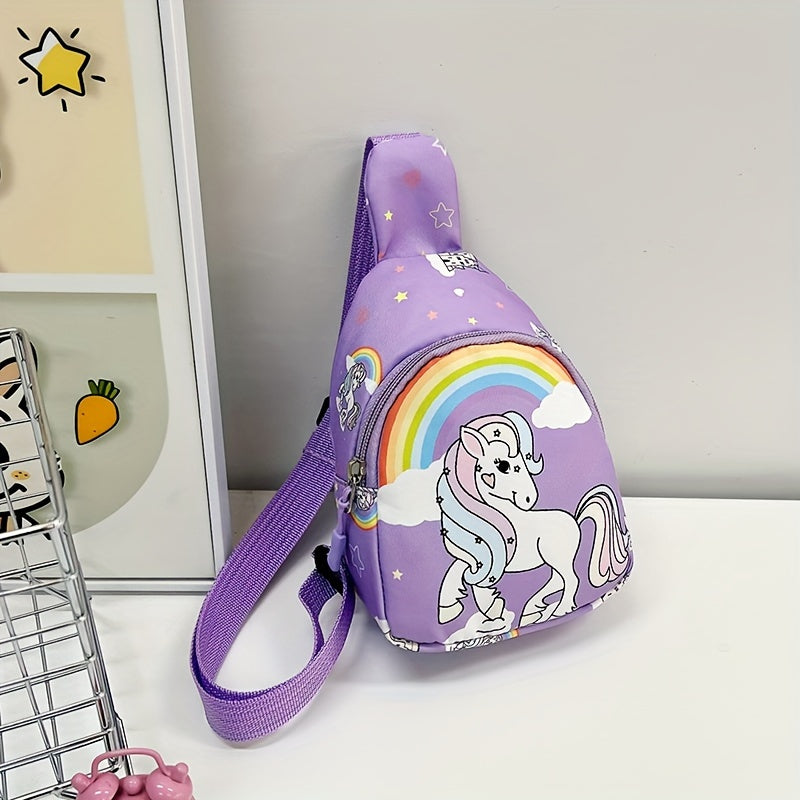 Kids' chest bag with pattern, shoulder crossbody and waist bag