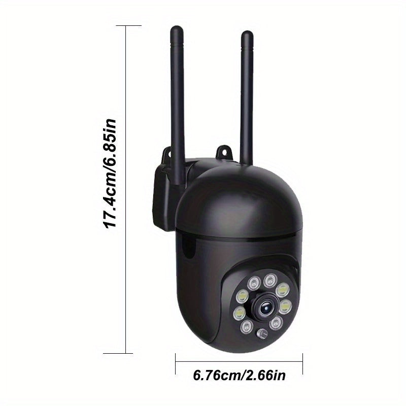 Teruhal 3MP HD WiFi Security Camera with Motion Detection, Two-Way Audio, Color Night Vision & PTZ functionality.