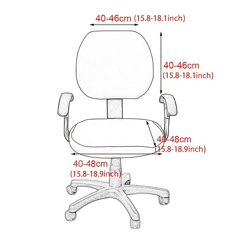 Elastic computer office chair cover, washable, for 2 chairs.