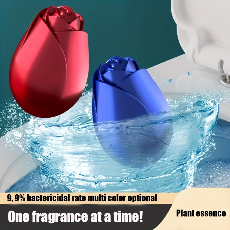 1pc, Rose-shaped Automatic Toilet Cleaner, Long-lasting, Durable, Easy to Operate, Household Cleaning Tool