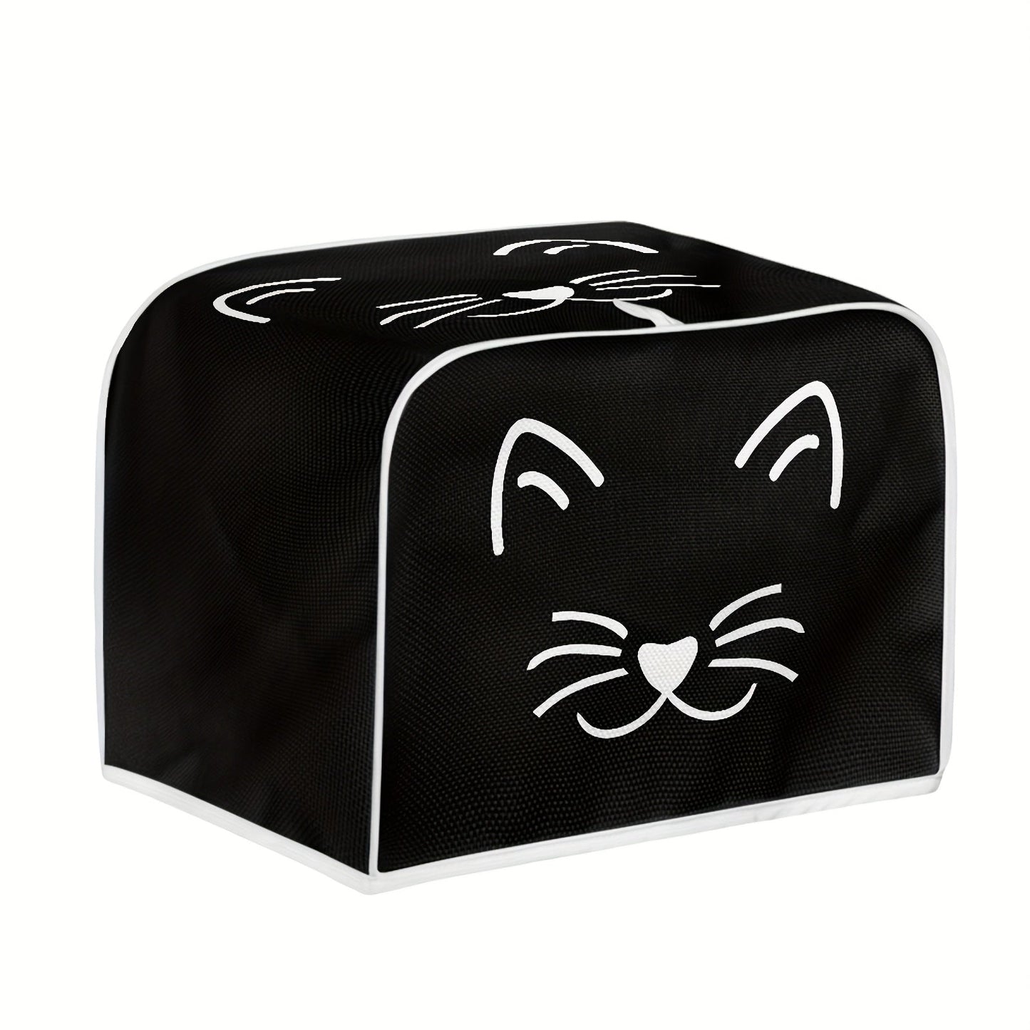 Give the gift of quality with this classic cat print toaster cover. It features 2 wide slots and is dustproof, anti-fingerprint, and anti-oil. This universal kitchen appliance cover is machine washable and perfect for protecting your small appliances and