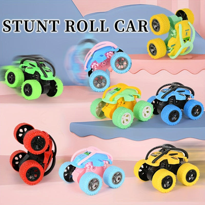 Durable 4WD off-road vehicle toy with colorful design, rubber tires, and shock-absorbing features for endless fun.