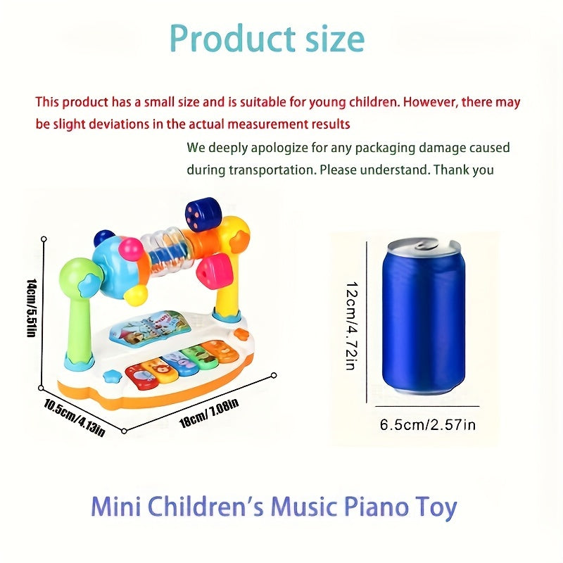 Musical Keyboard Toy for Kids with Ferris Wheel Design - Play Rhythms and Songs, Interactive Learning, Great Gift for Holidays - Available in Blue, Red, and Yellow