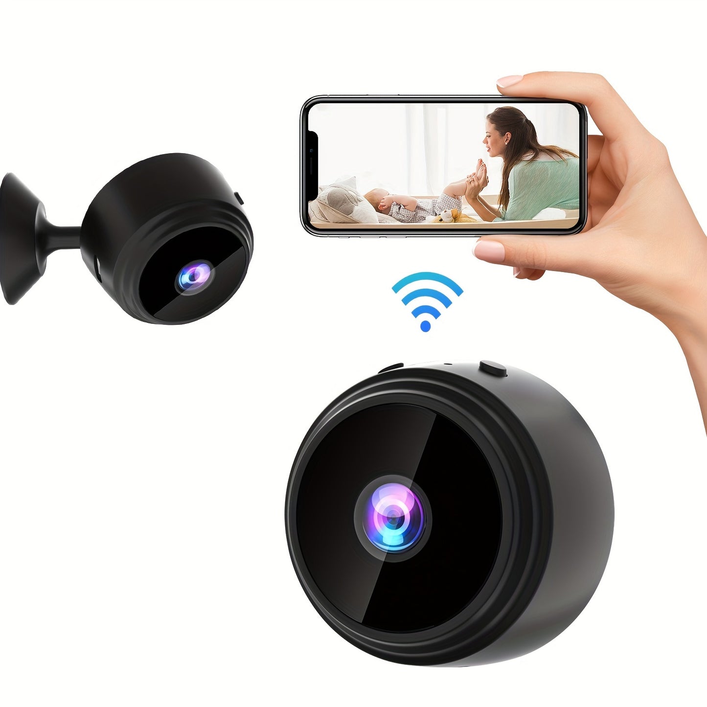 480p pet camera with indoor/outdoor surveillance, mobile remote app for viewing anytime, and smart camera capabilities. View anytime, anywhere with the mobile remote app.