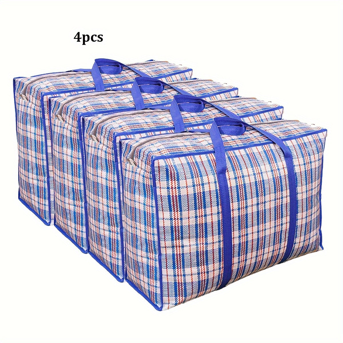 Foldable Storage Bags with Handles - Available in Sets of 1/2/3/4, Perfect for Organizing Quilts & Clothes during Seasonal Changes, Travel, and Moving