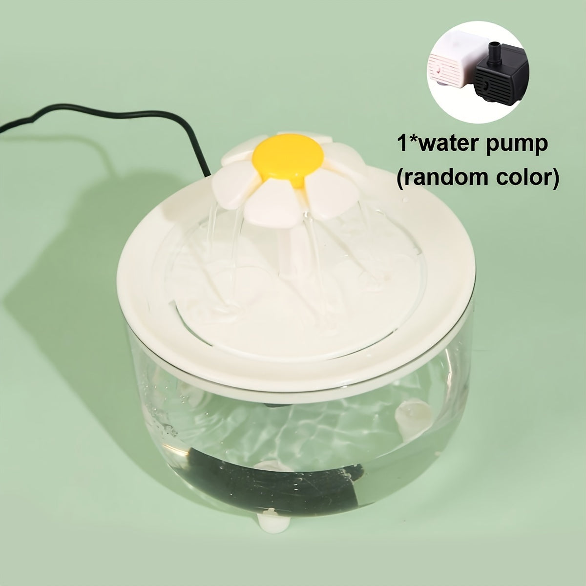 Quiet 1.5L clear pet water fountain – USB powered, easy to clean, for cats and small pets.