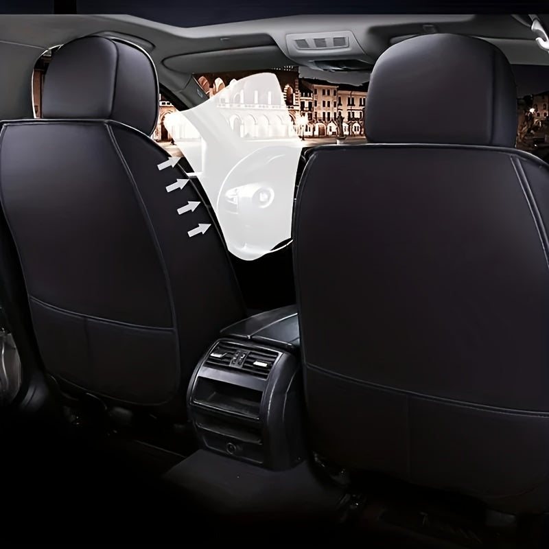 1 piece PU leather car seat cover with sponge filling, hand washable, fits major models, stylish and durable.