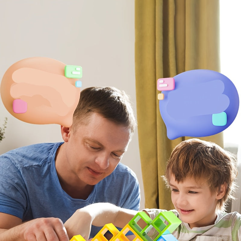 Balance blocks, interactive board games, puzzle stack toys, and table balancing games to improve concentration and compete to build the tallest tower.