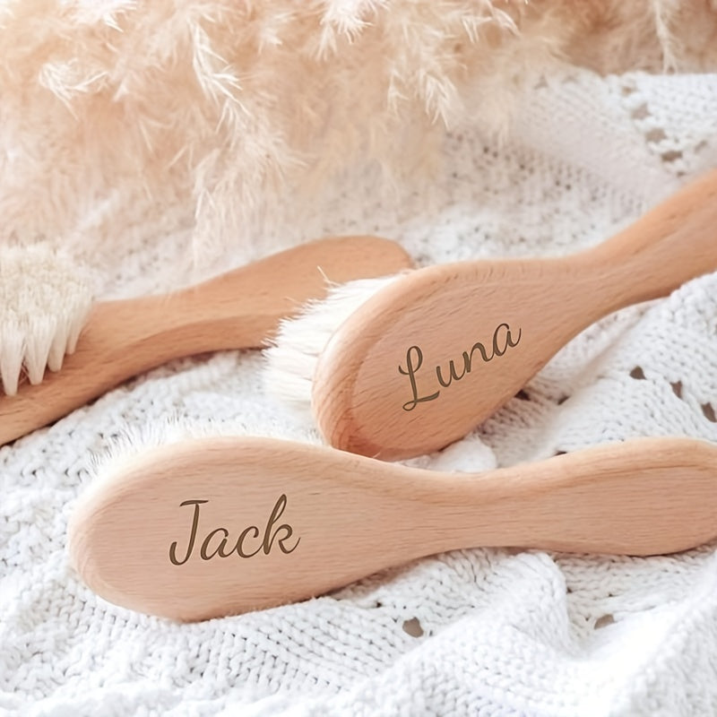 Custom Engraved Baby Hair Brush | Shower Gift for Newborns | Personalized Baby Brush Keepsake | Thoughtful Presents for New Parents | Ideal Gift for Baby Boys or Girls | Perfect for Christmas, Halloween, or Thanksgiving